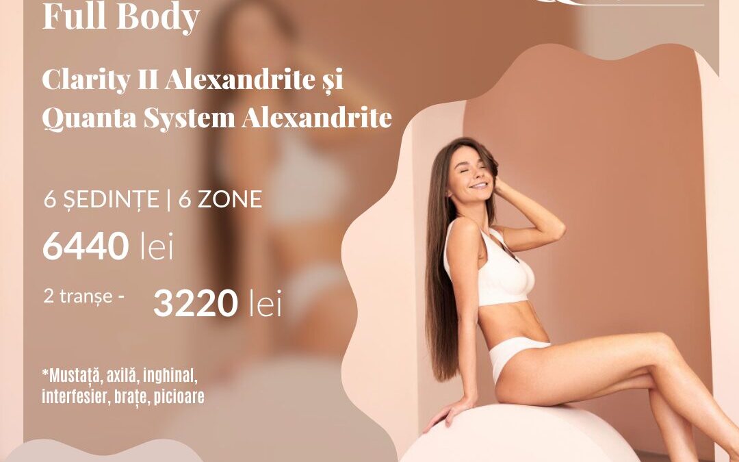Ofertă epilare definitivă Full Body abonament – laser Alexandrite